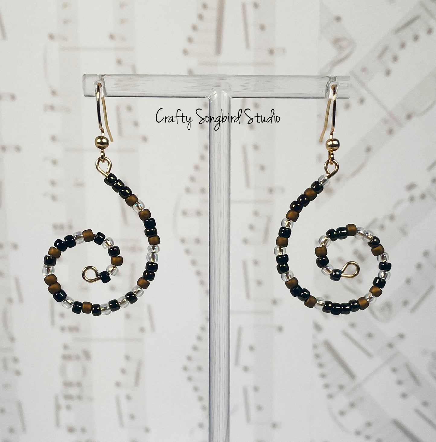 Curlicue Earrings - Glitz/Gold