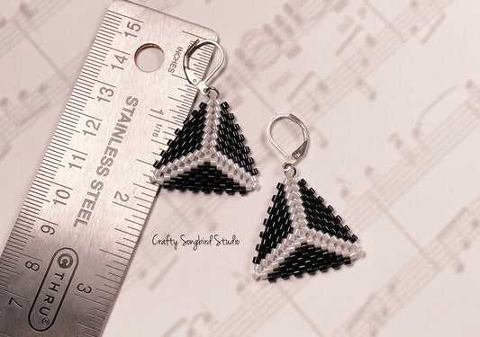 Triad Earrings - Black/White