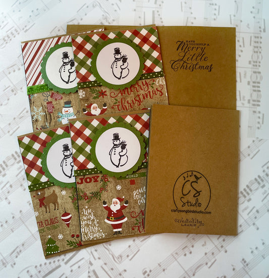 Snowman Kraft Handmade Cards