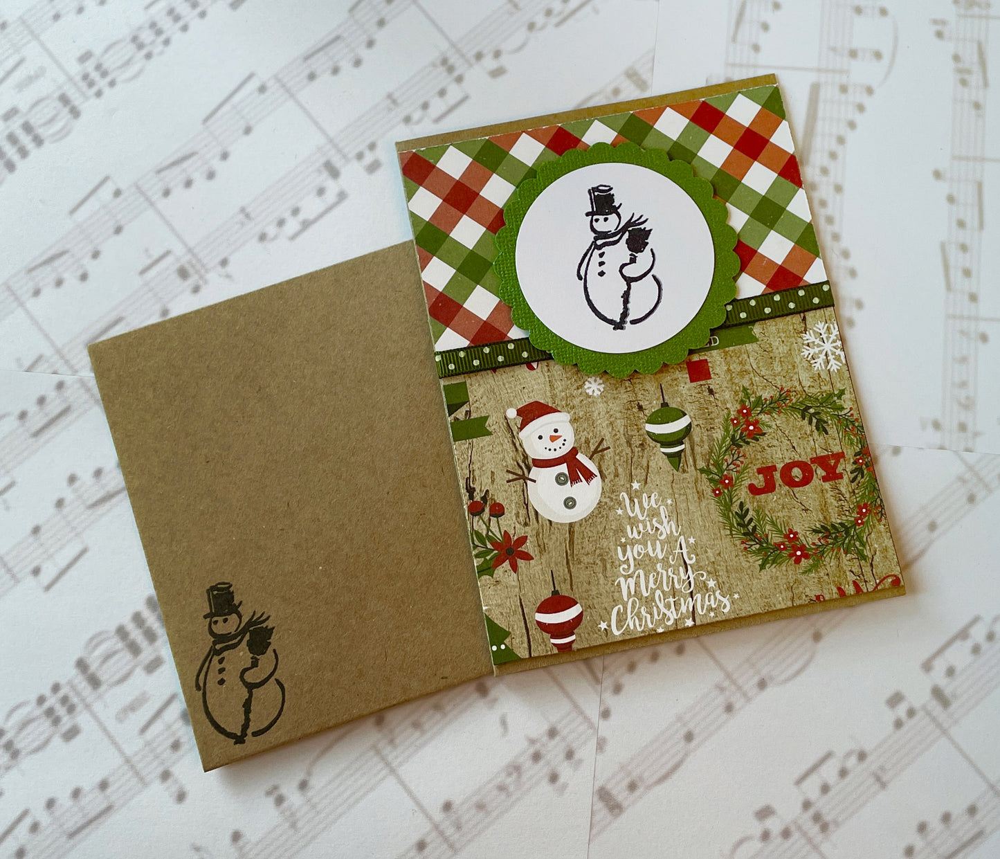 Snowman Kraft Handmade Cards