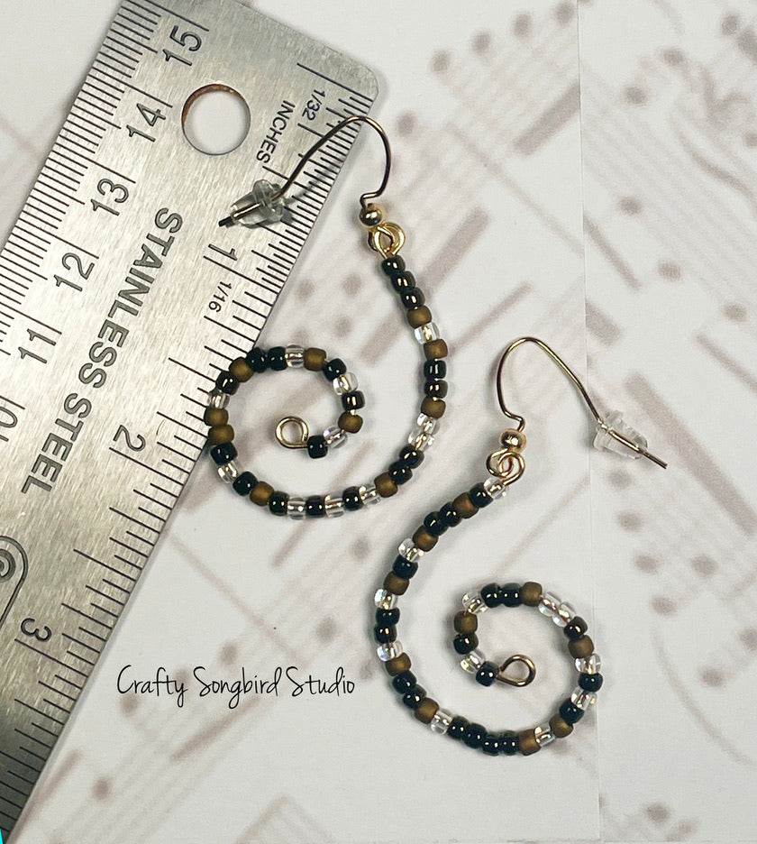 Curlicue Earrings - Glitz/Gold