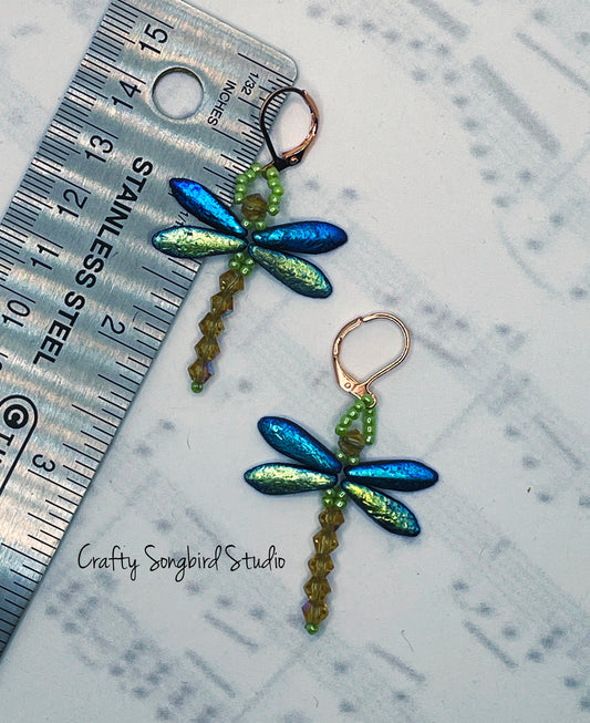 Dragonfly - Blue/Green/Light Topaz