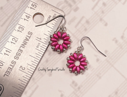 Coin Earring - Hot Pink
