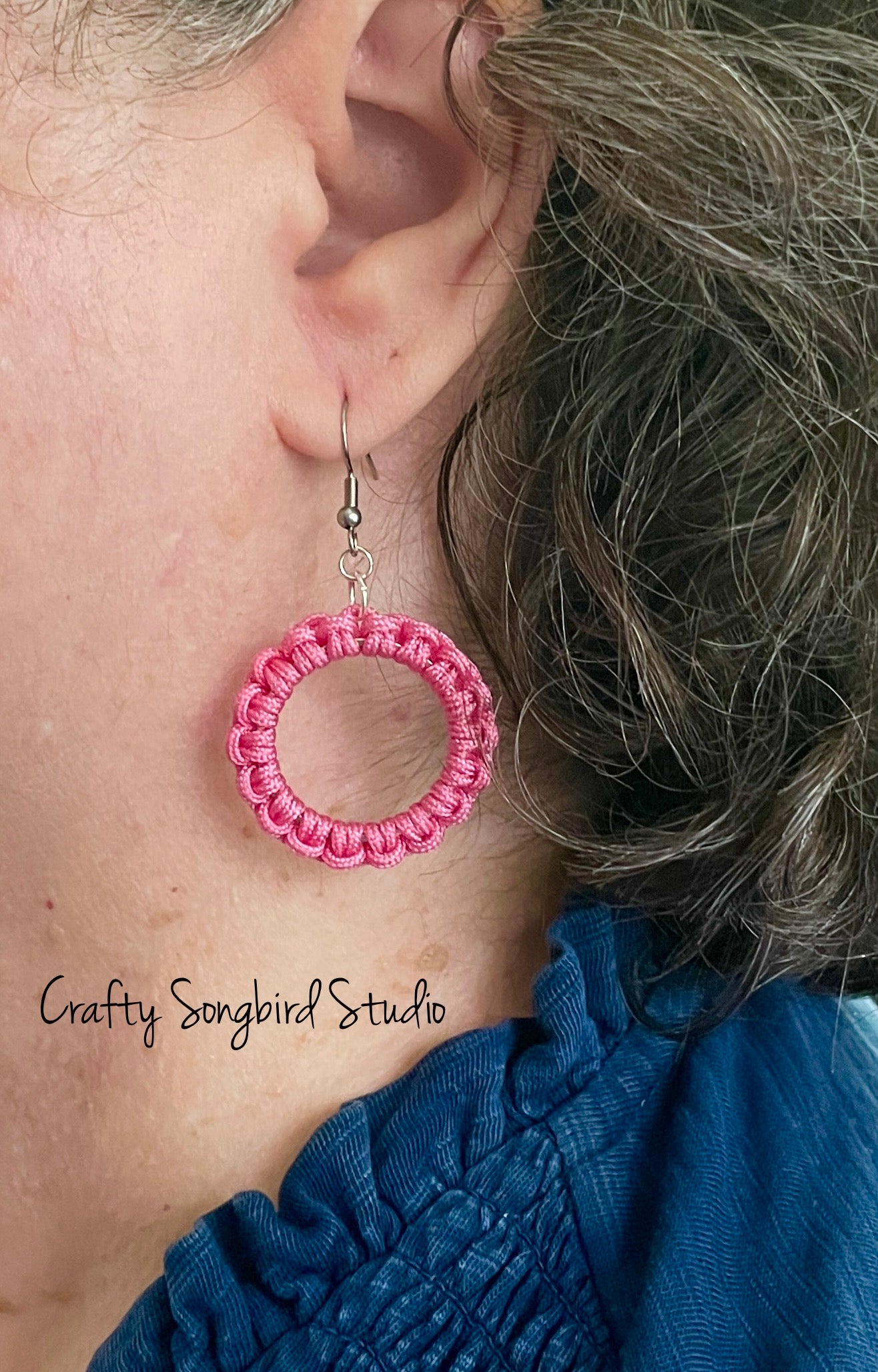 Lark Song Knotted Earrings - Rose