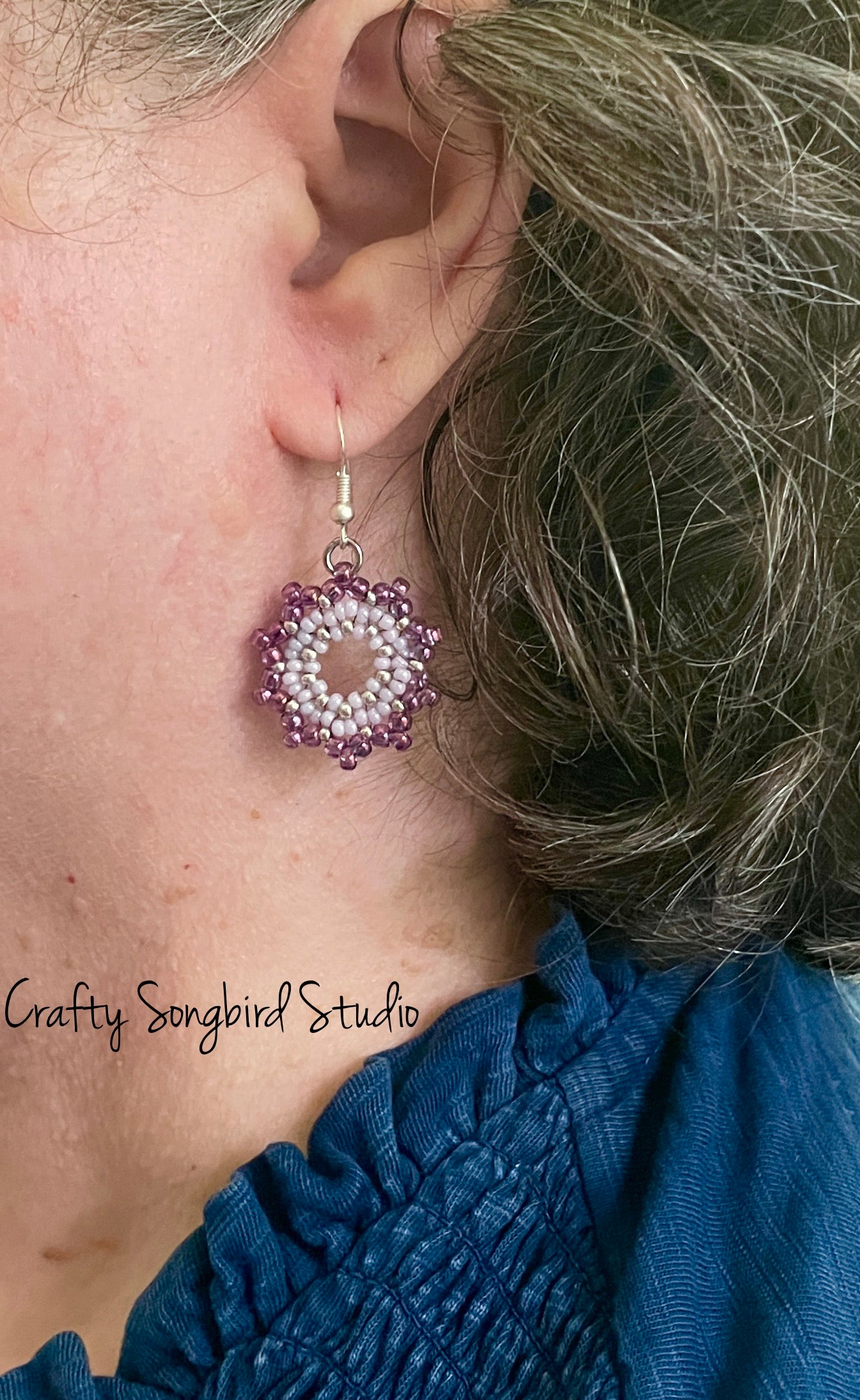 Pretty Posy Earrings - Violet