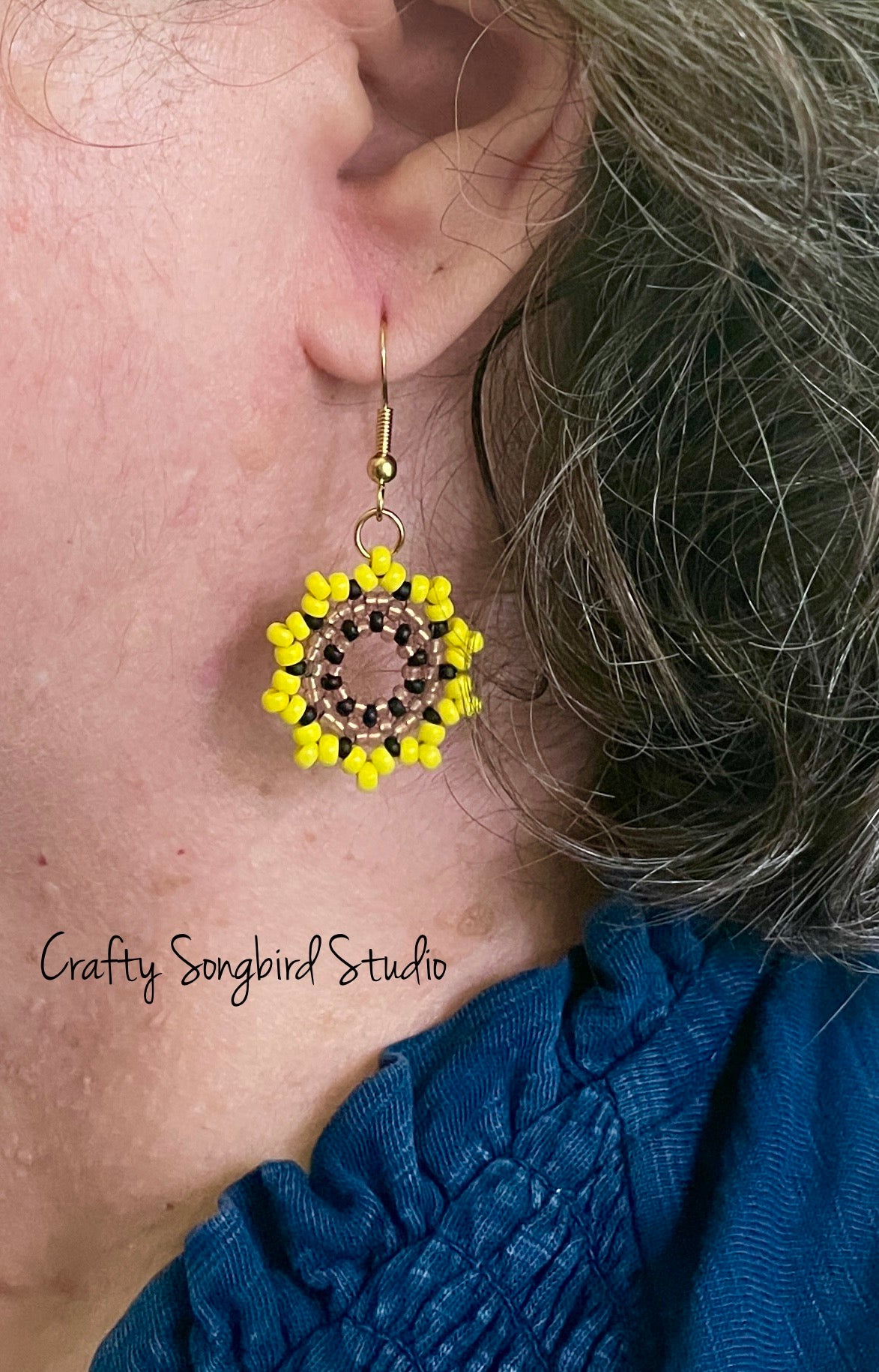Pretty Posy Earrings - Sunflower