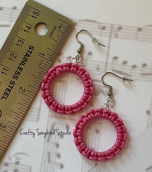 Lark Song Knotted Earrings - Rose