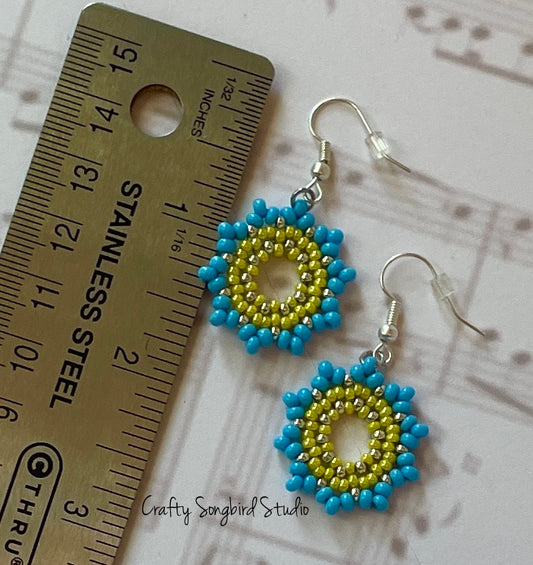 Pretty Posy Earrings - Cornflower