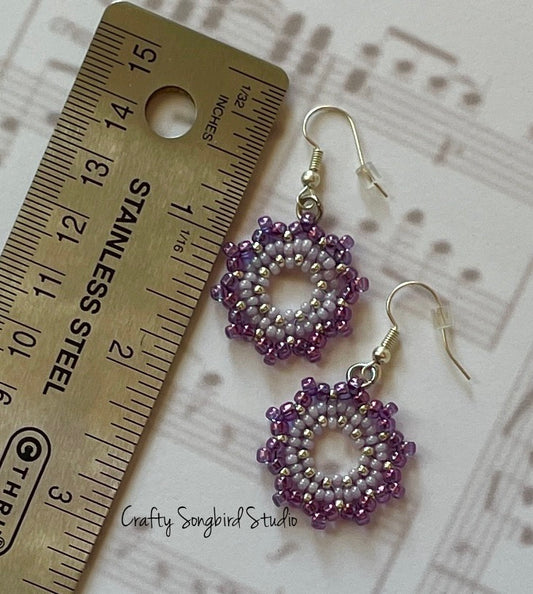 Pretty Posy Earrings - Violet