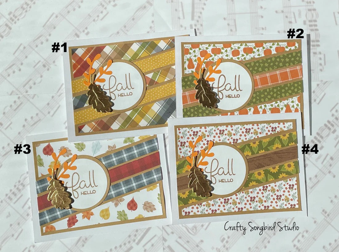 Fall Hello #2 Handmade Cards (Blank Inside)