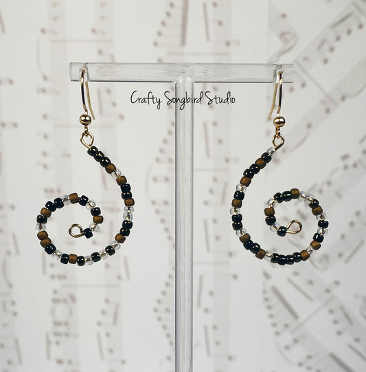 Curlicue Earrings - Glitz/Gold