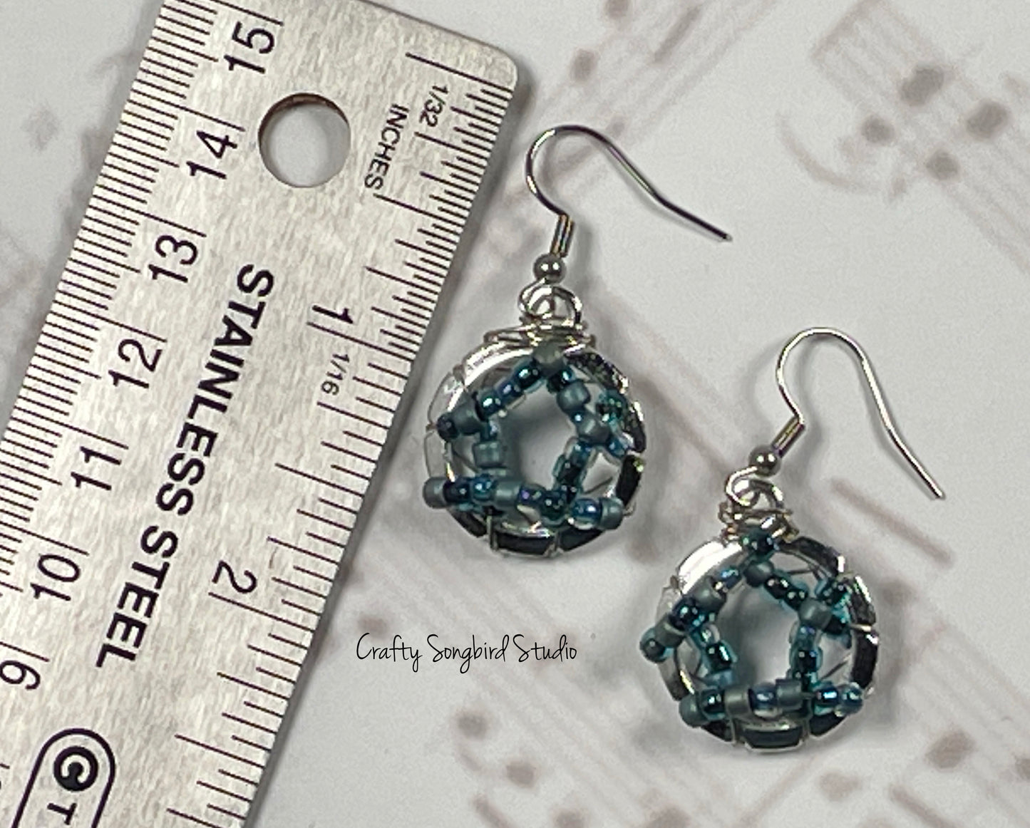 Circlet Earrings - Blue Mix