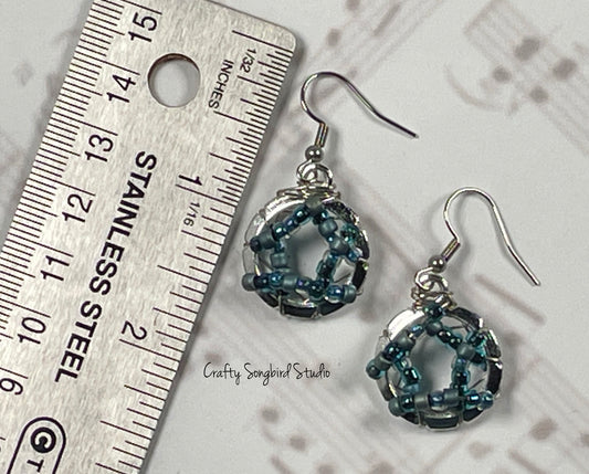 Circlet Earrings - Blue Mix