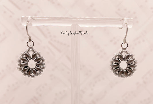 Coin Earring - Gray