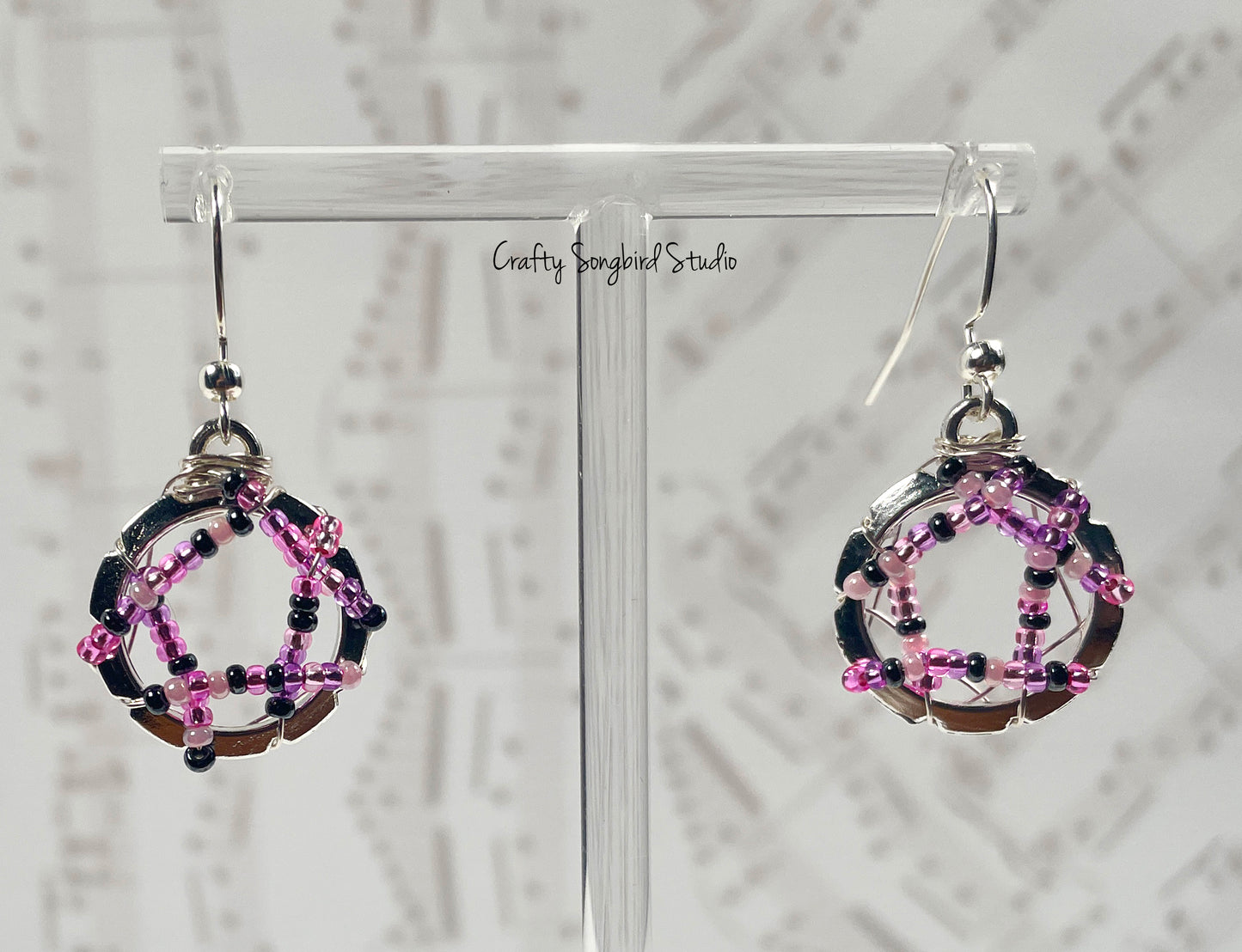 Circlet Earrings - Purple Mix