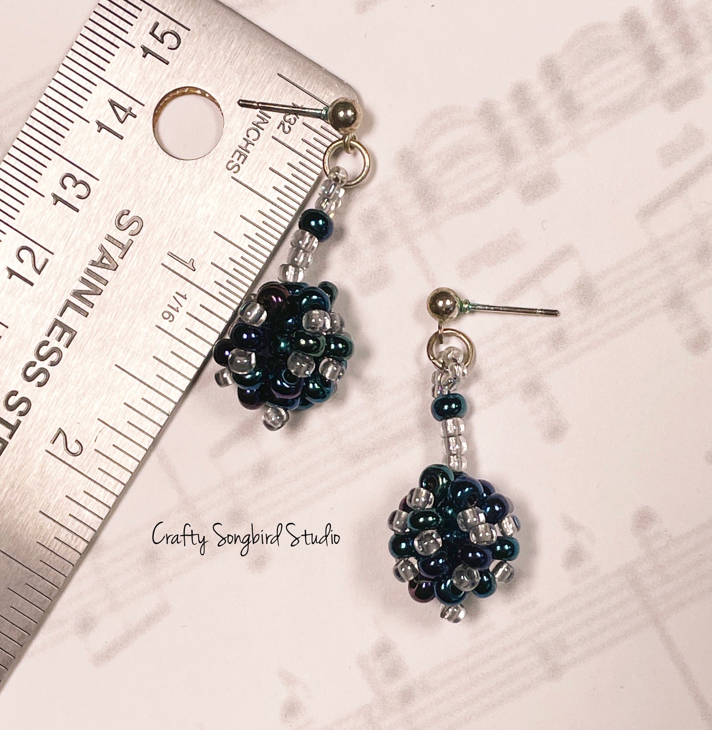Orb Earrings - Blue/Silver