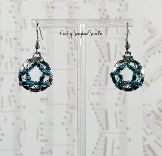 Circlet Earrings - Blue Mix