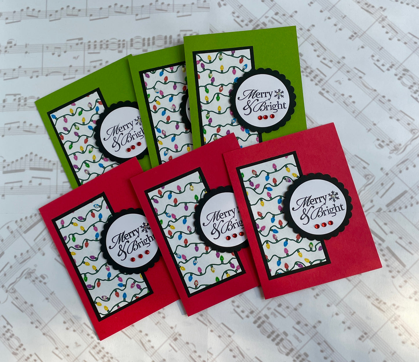 String of Lights Handmade Cards - Set of 6