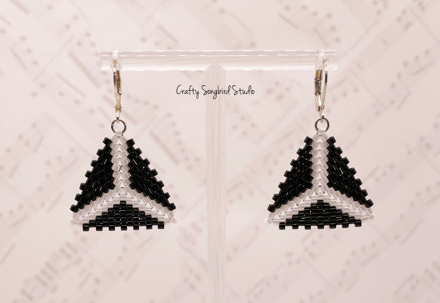Triad Earrings - Black/White