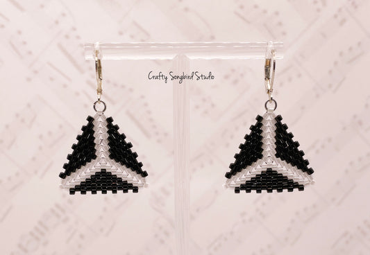Triad Earrings - Black/White