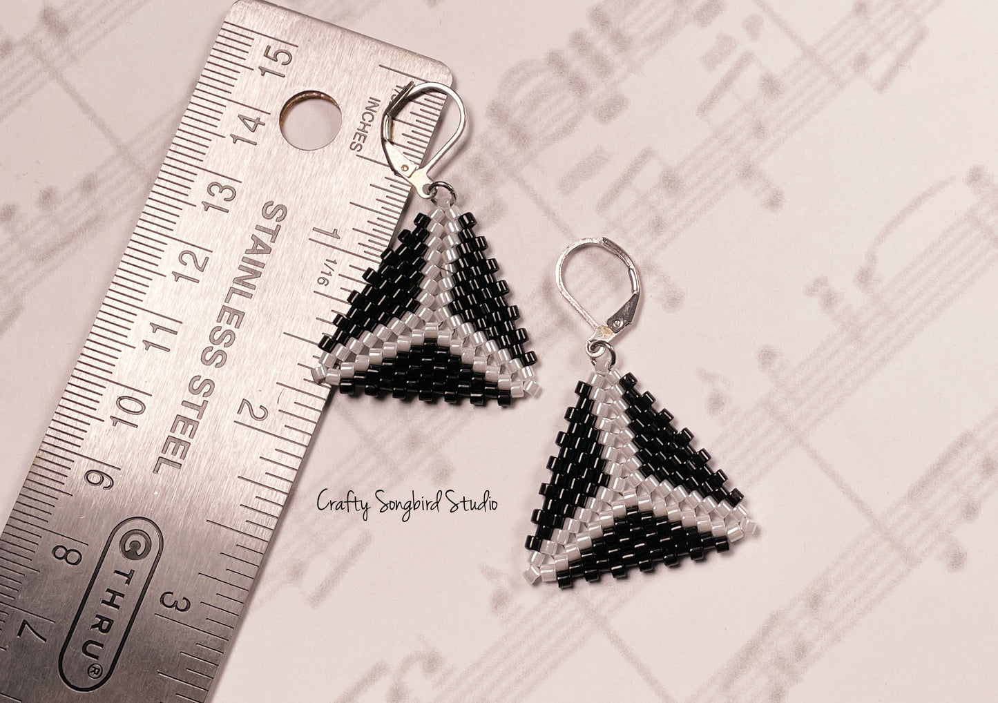 Triad Earrings - Black/White