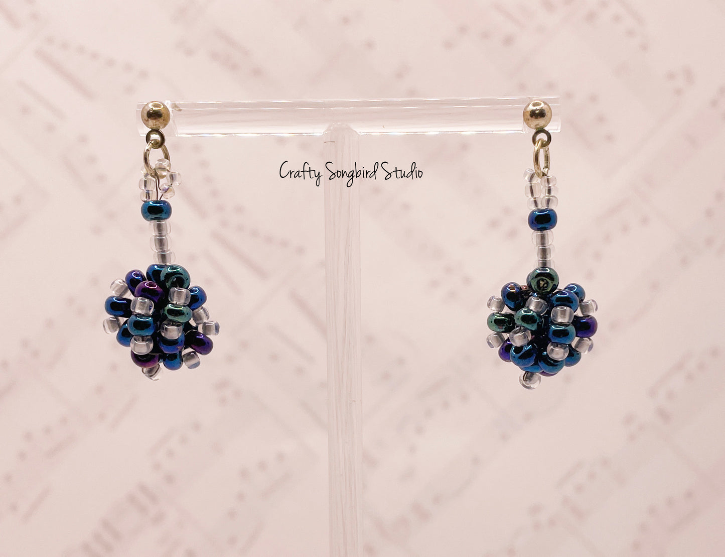 Orb Earrings - Blue/Silver