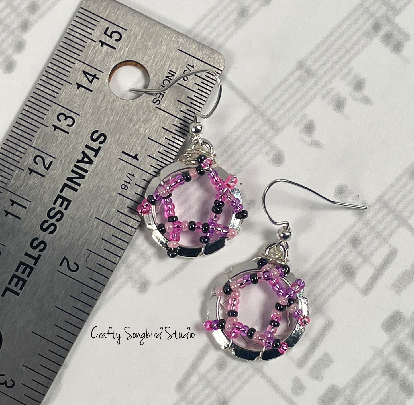 Circlet Earrings - Purple Mix