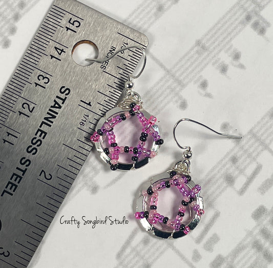 Circlet Earrings - Purple Mix