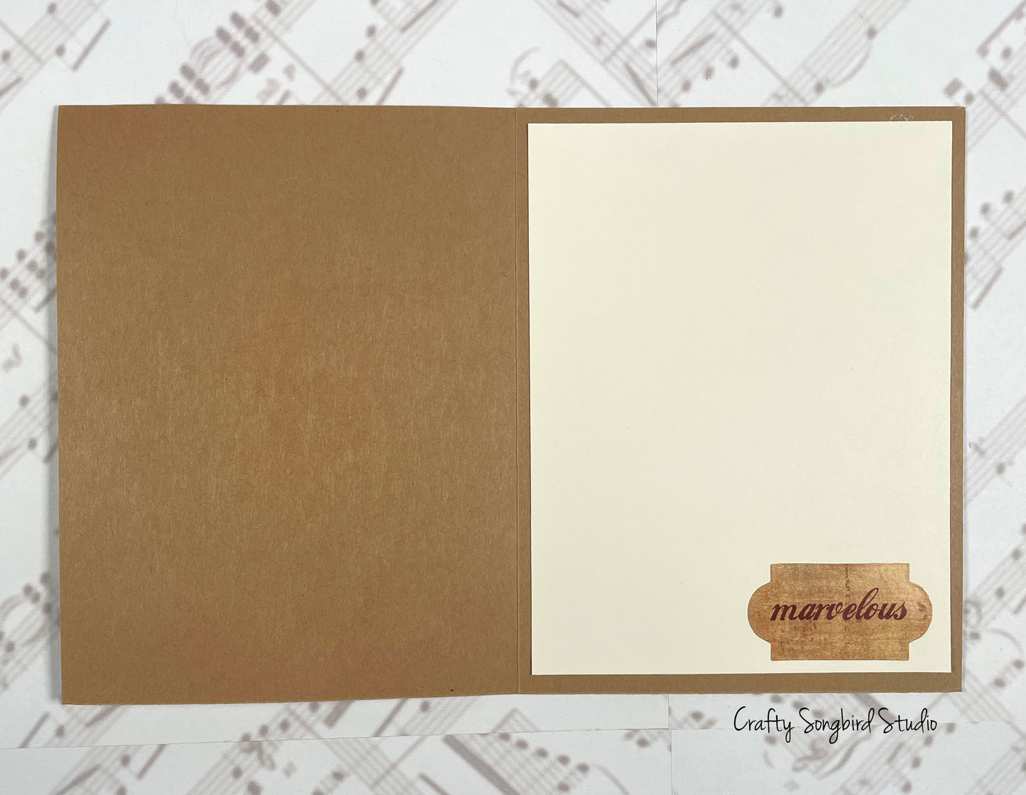 Grunge Kraft Birthday Handmade Card #1