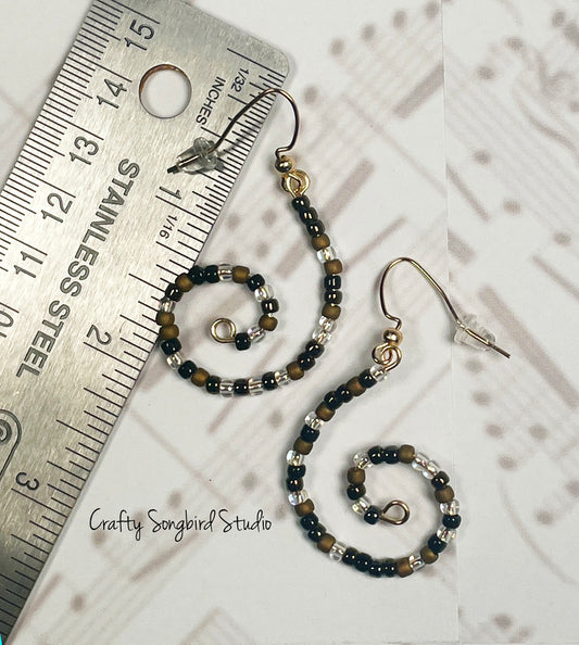 Curlicue Earrings - Glitz/Gold