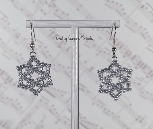Star Shine Earrings - Crystal/Pewter-lined