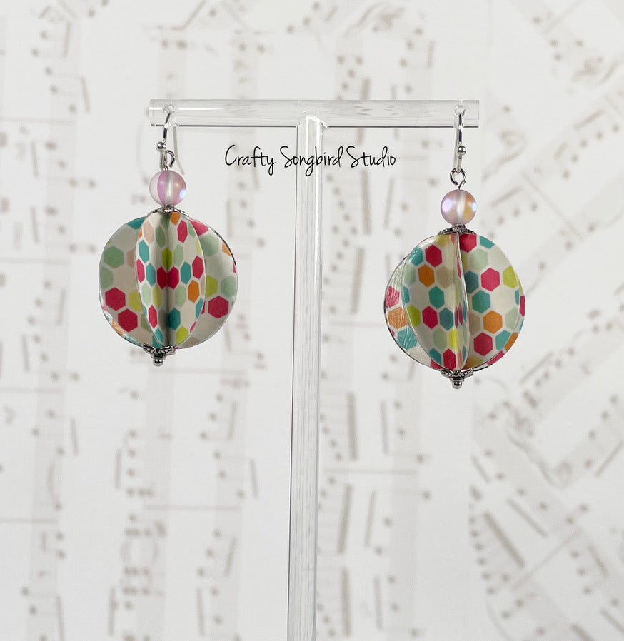 Paper Lantern Earrings - Hexigon