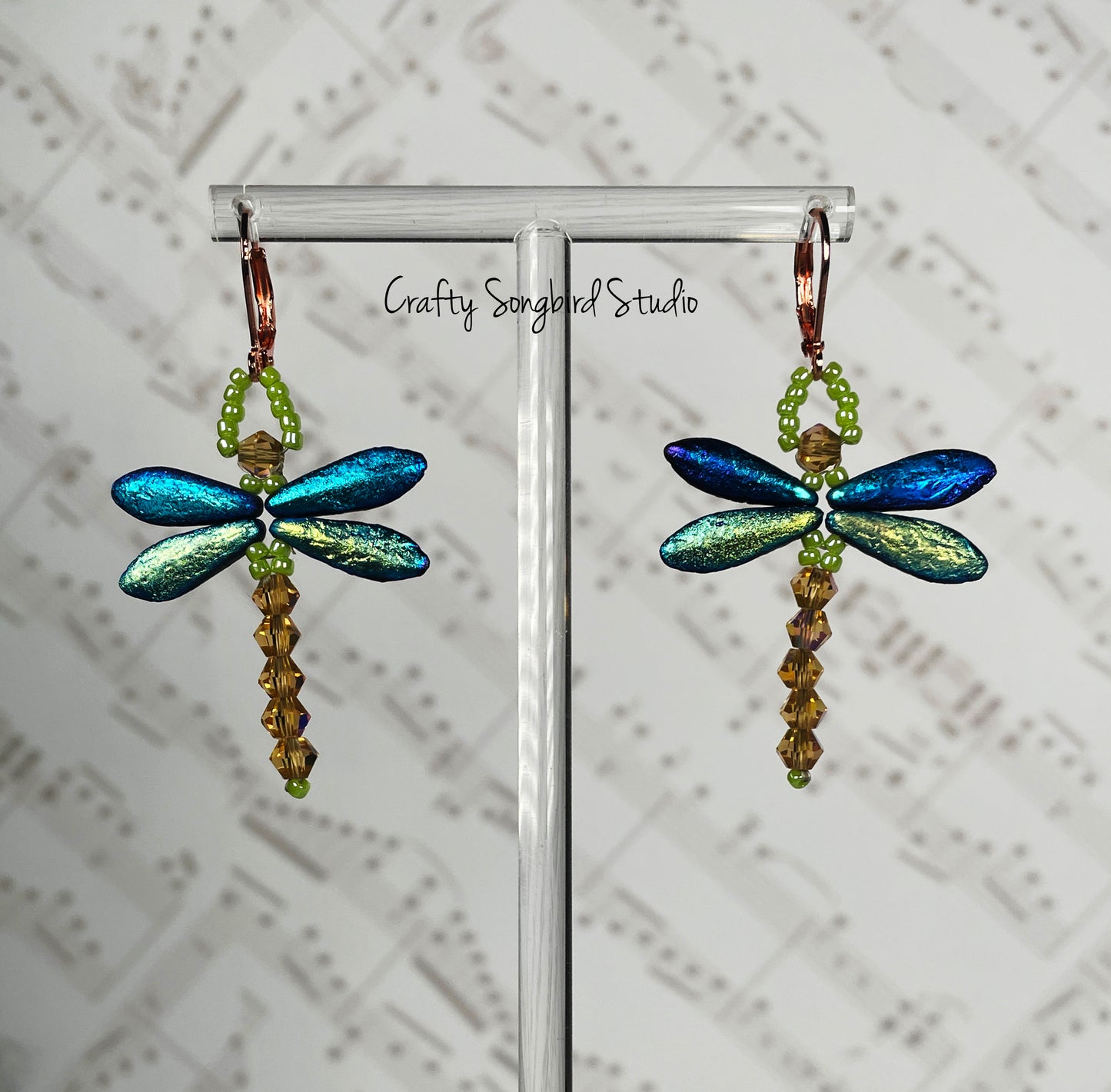 Dragonfly - Blue/Green/Light Topaz
