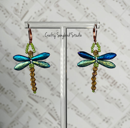 Dragonfly - Blue/Green/Light Topaz