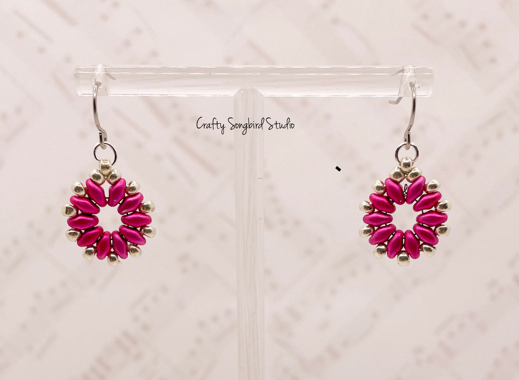Coin Earring - Hot Pink