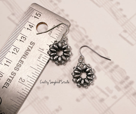 Coin Earring - Gray