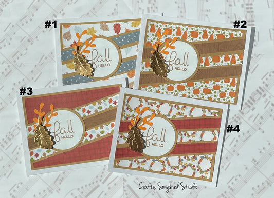 Fall Hello #1 Handmade Cards (Blank Inside)