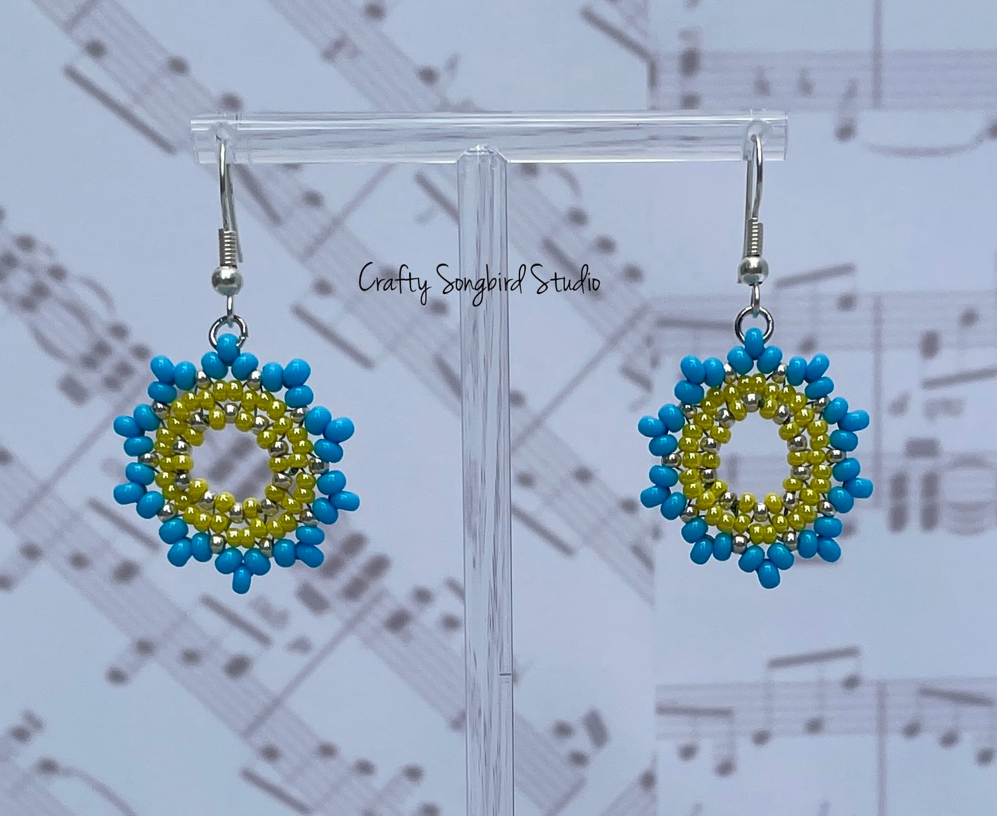 Pretty Posy Earrings - Cornflower