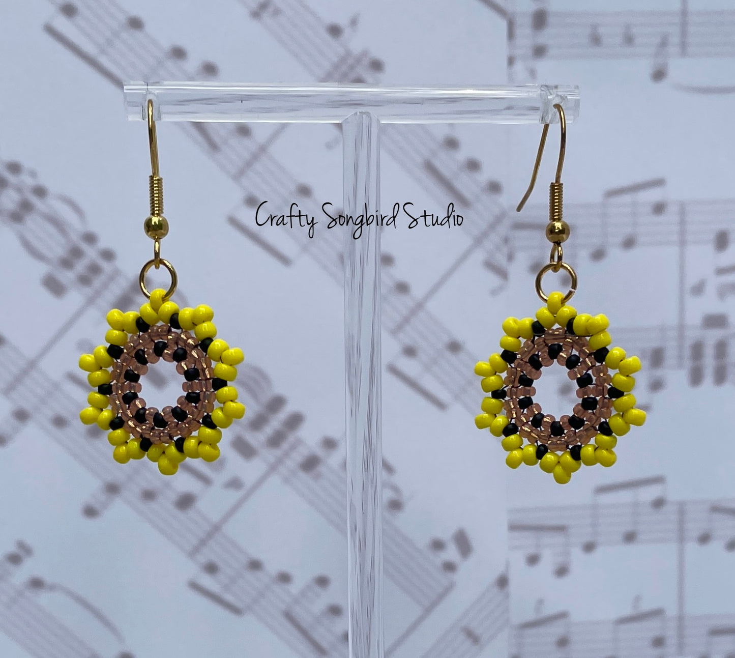 Pretty Posy Earrings - Sunflower