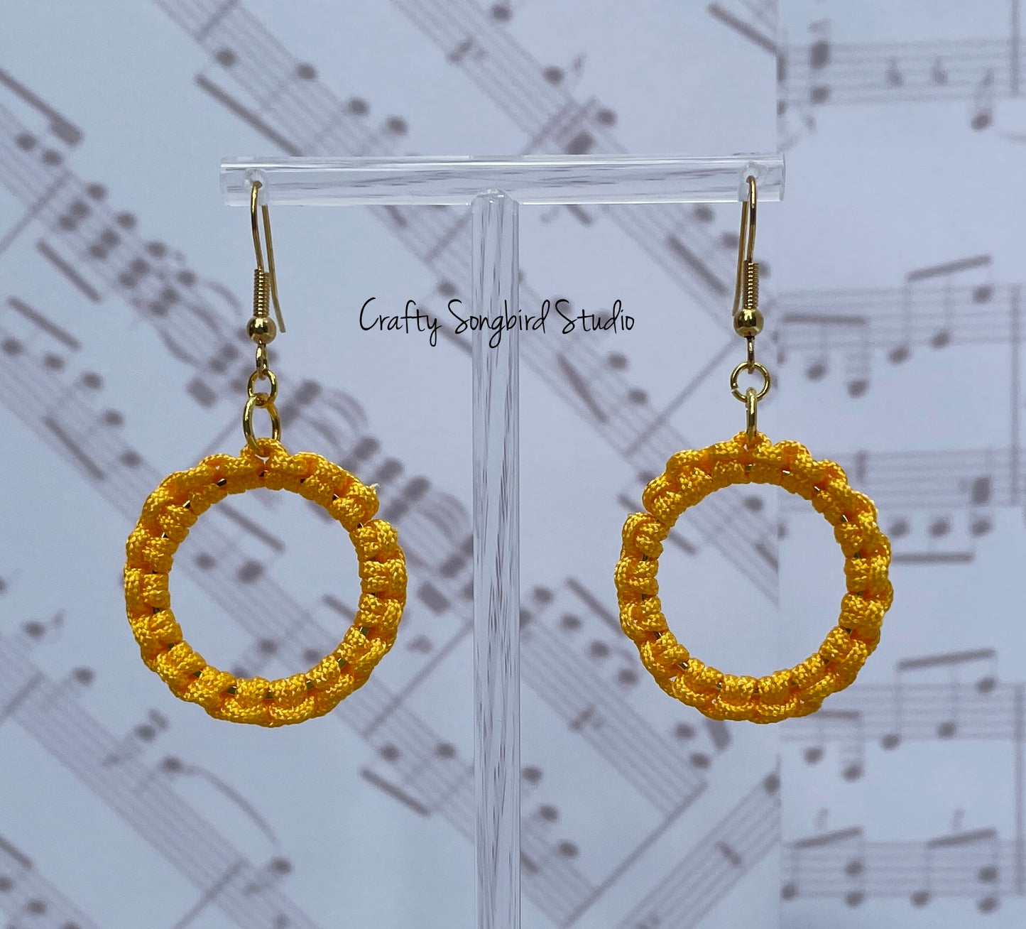 Lark Song Knotted Earrings - Yellow