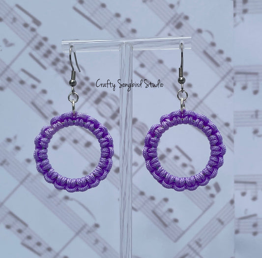 Lark Song Knotted Earrings - Lavender