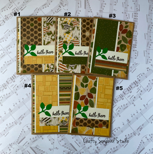 Nature Hello Handmade Cards (Blank Inside)