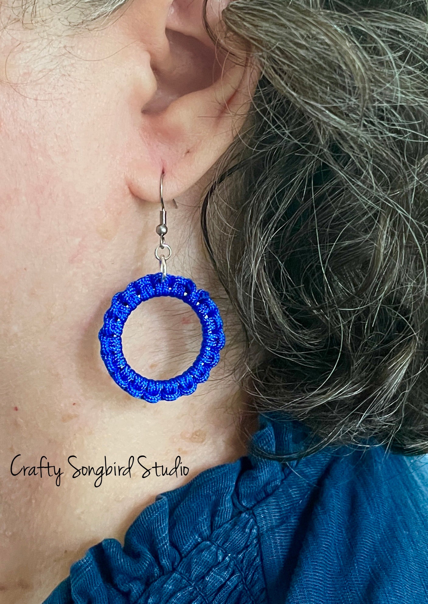 Lark Song Knotted Earrings - Bright Blue