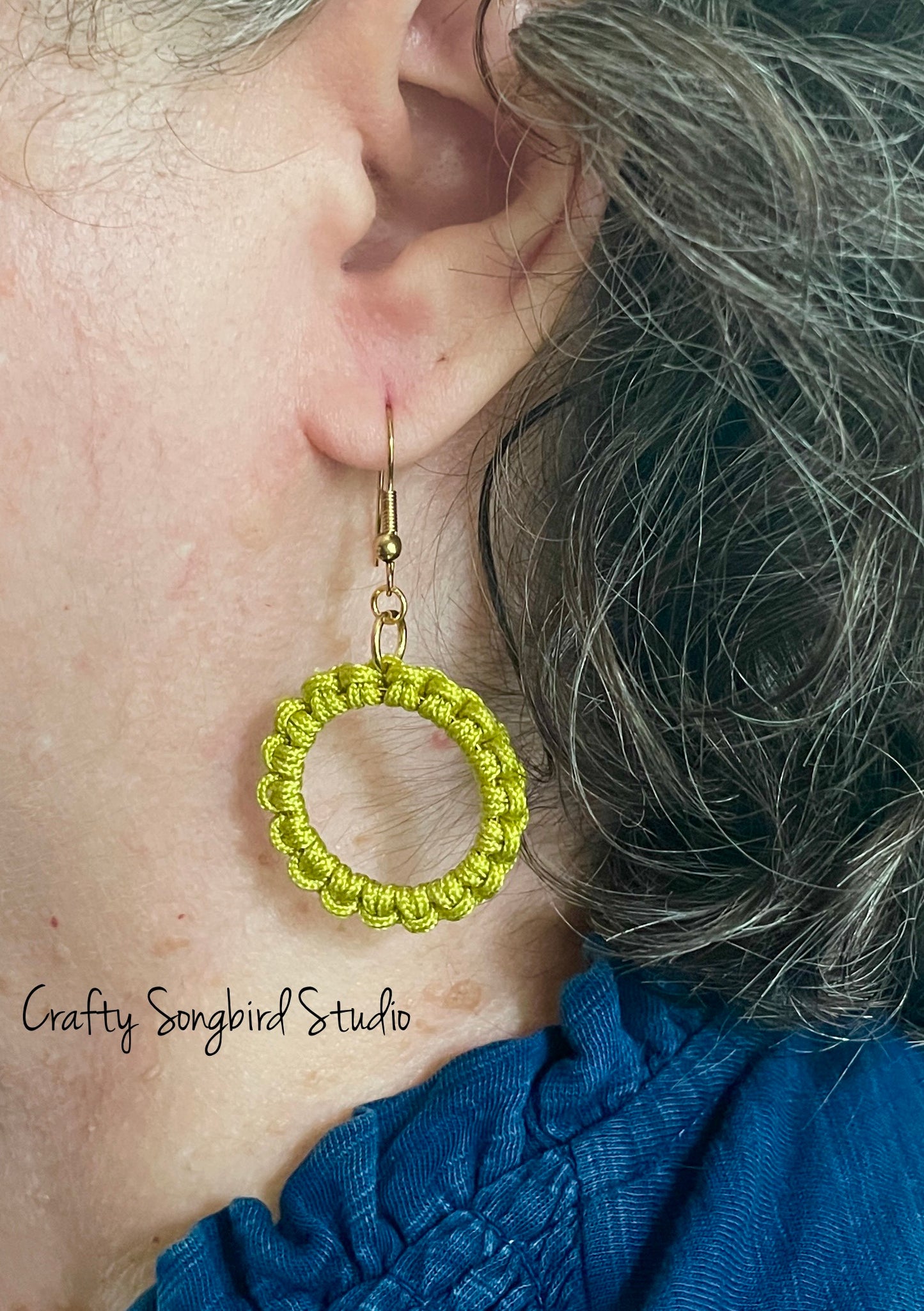 Lark Song Knotted Earrings - Light Green