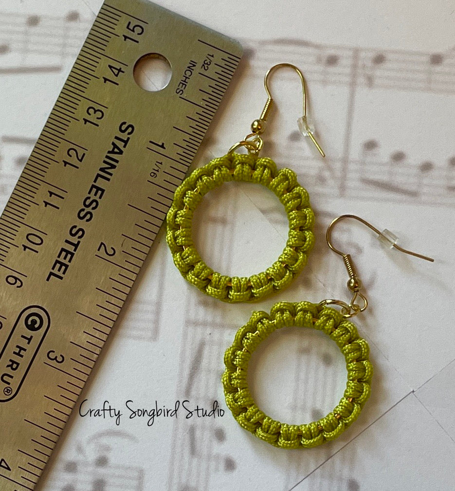 Lark Song Knotted Earrings - Light Green