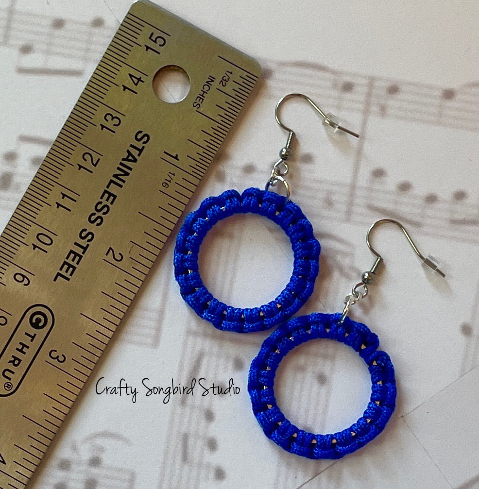 Lark Song Knotted Earrings - Bright Blue