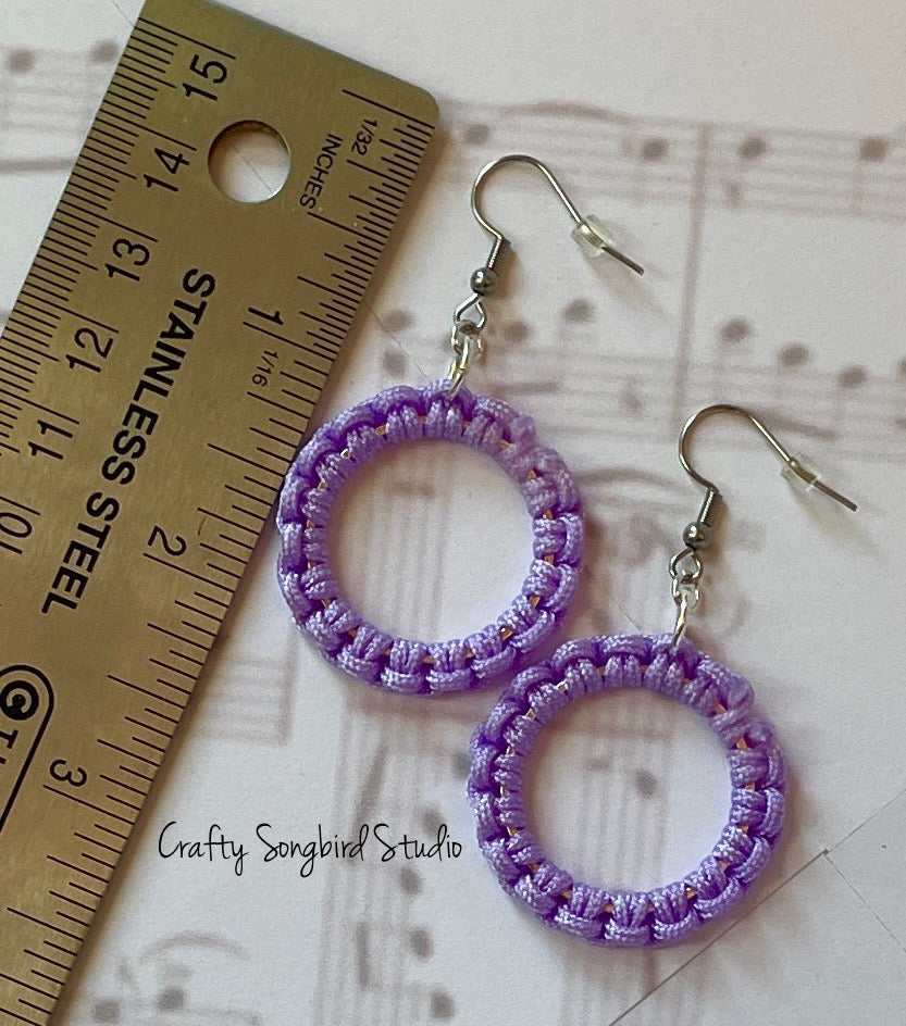 Lark Song Knotted Earrings - Lavender