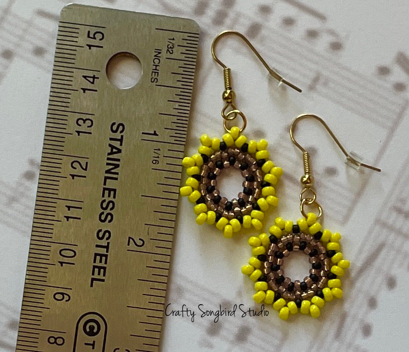 Pretty Posy Earrings - Sunflower