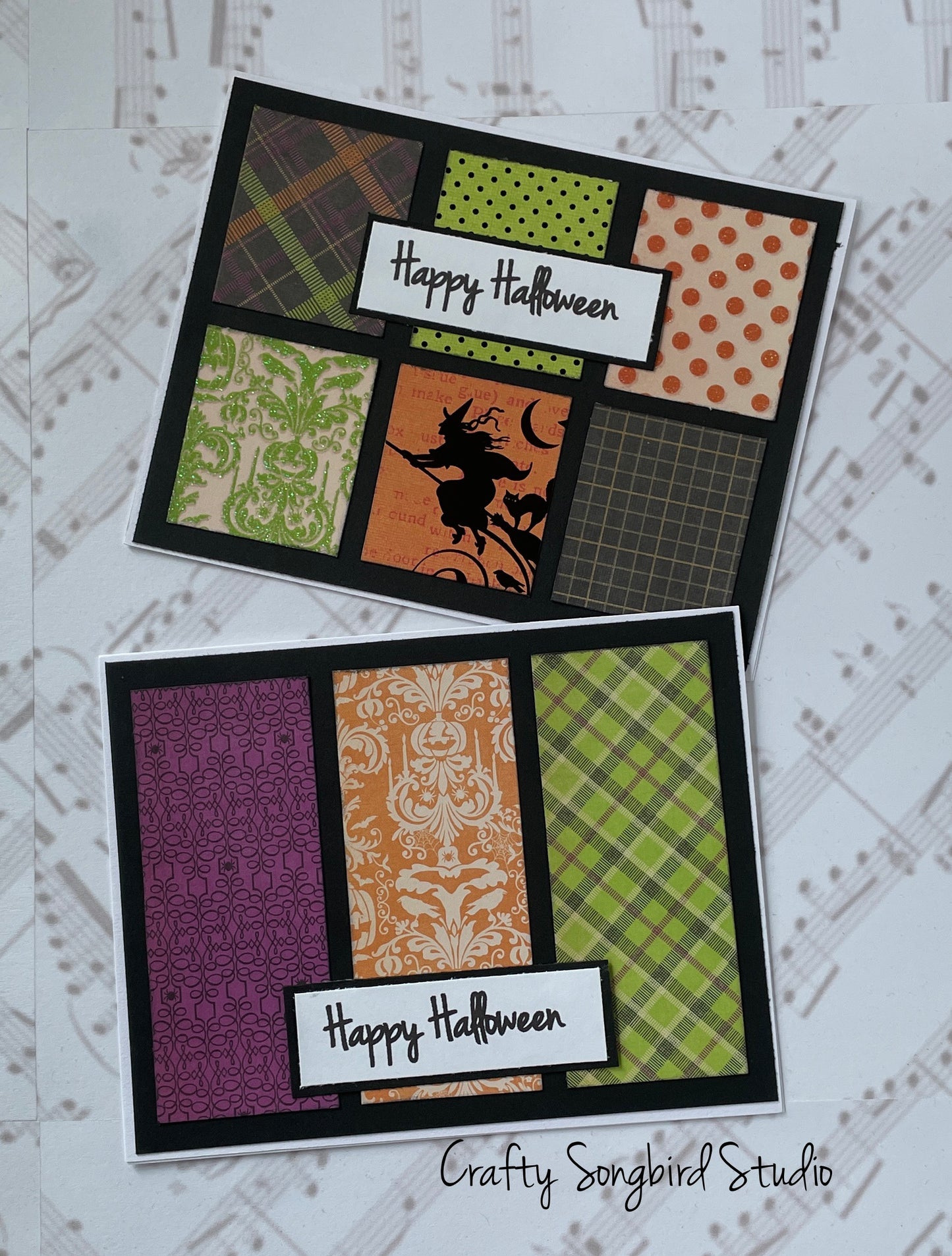 Happy Halloween #1 Handmade Cards - (Blank Inside) Set of 2