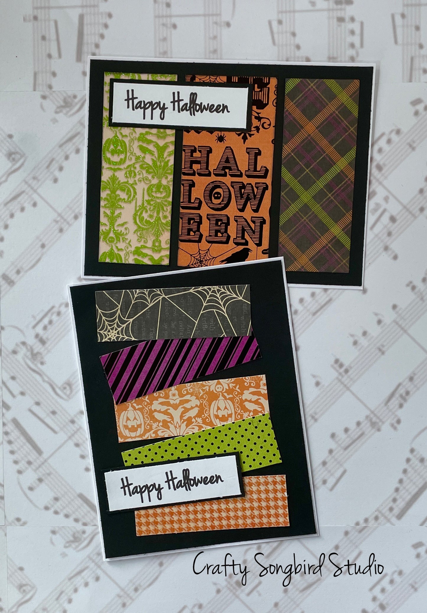 Happy Halloween #5 Handmade Cards - (Blank Inside) Set of 2